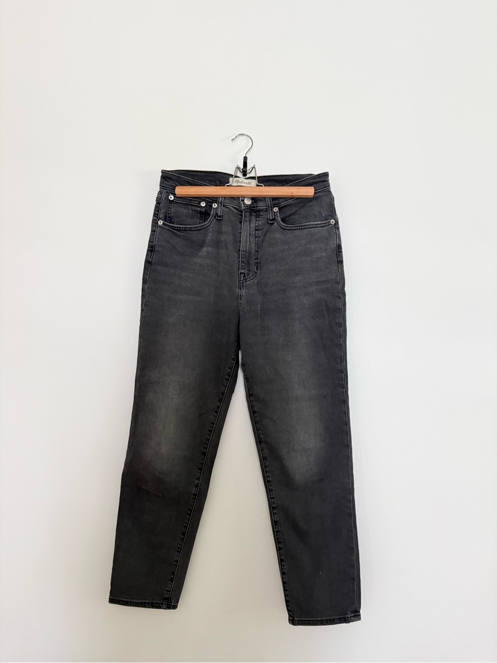 Madewell MomJean High-Rise Charcoal Black Women's Jeans
